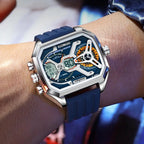 POEDAGAR Top Luxury Men Clock LED Calendar Week Luminous Man Wristwatch Electronic Rectangle Silicone Strap Quartz Men's Watches 50% OFF Add to cart now and claim your discount!