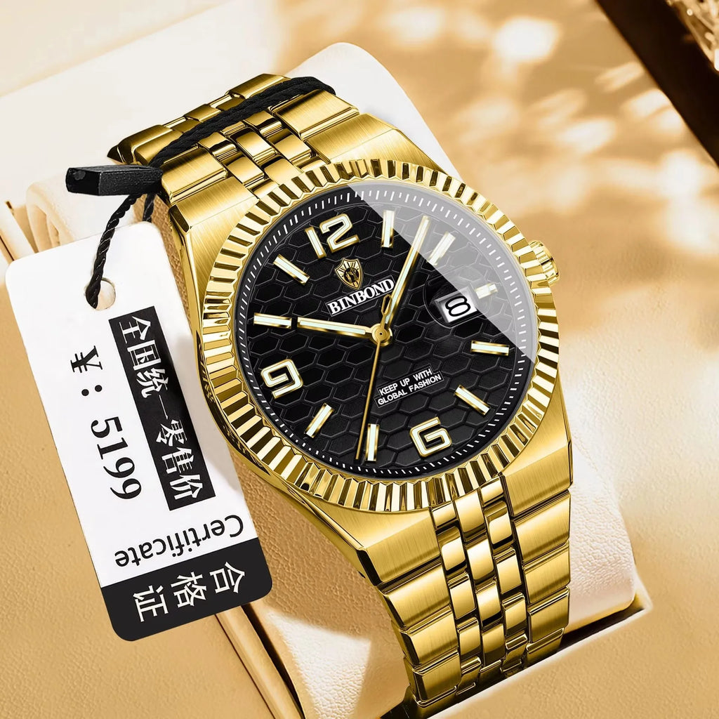 2026 Luxury Gold & Silver Men’s Watch – Waterproof Stainless Steel | Elegant Business Style 50% OFF Add to cart now and claim your discount!