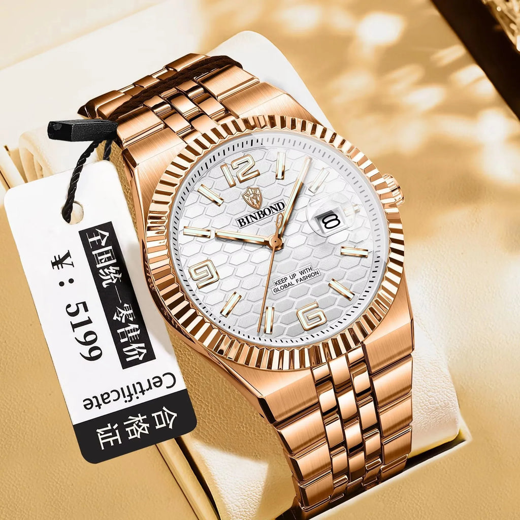 2026 Luxury Gold & Silver Men’s Watch – Waterproof Stainless Steel | Elegant Business Style 50% OFF Add to cart now and claim your discount!