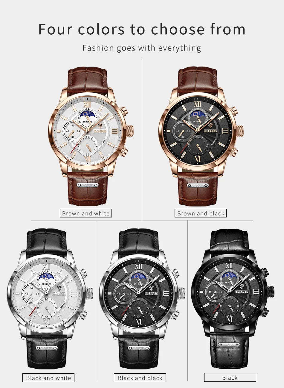 Luxury Leather Men Watch – Elegant & Waterproof Business Style ⌚🔥50% OFF Add to cart now and claim your discount!