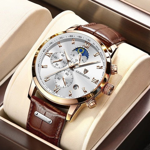 Luxury Leather Men Watch – Elegant & Waterproof Business Style ⌚🔥50% OFF Add to cart now and claim your discount!