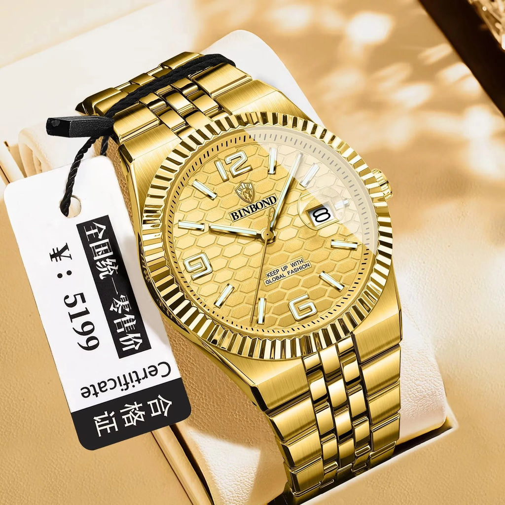 2026 Luxury Gold & Silver Men’s Watch – Waterproof Stainless Steel | Elegant Business Style 50% OFF Add to cart now and claim your discount!