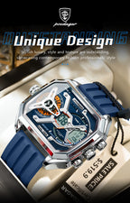POEDAGAR Top Luxury Men Clock LED Calendar Week Luminous Man Wristwatch Electronic Rectangle Silicone Strap Quartz Men's Watches 50% OFF Add to cart now and claim your discount!