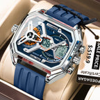 POEDAGAR Top Luxury Men Clock LED Calendar Week Luminous Man Wristwatch Electronic Rectangle Silicone Strap Quartz Men's Watches 50% OFF Add to cart now and claim your discount!