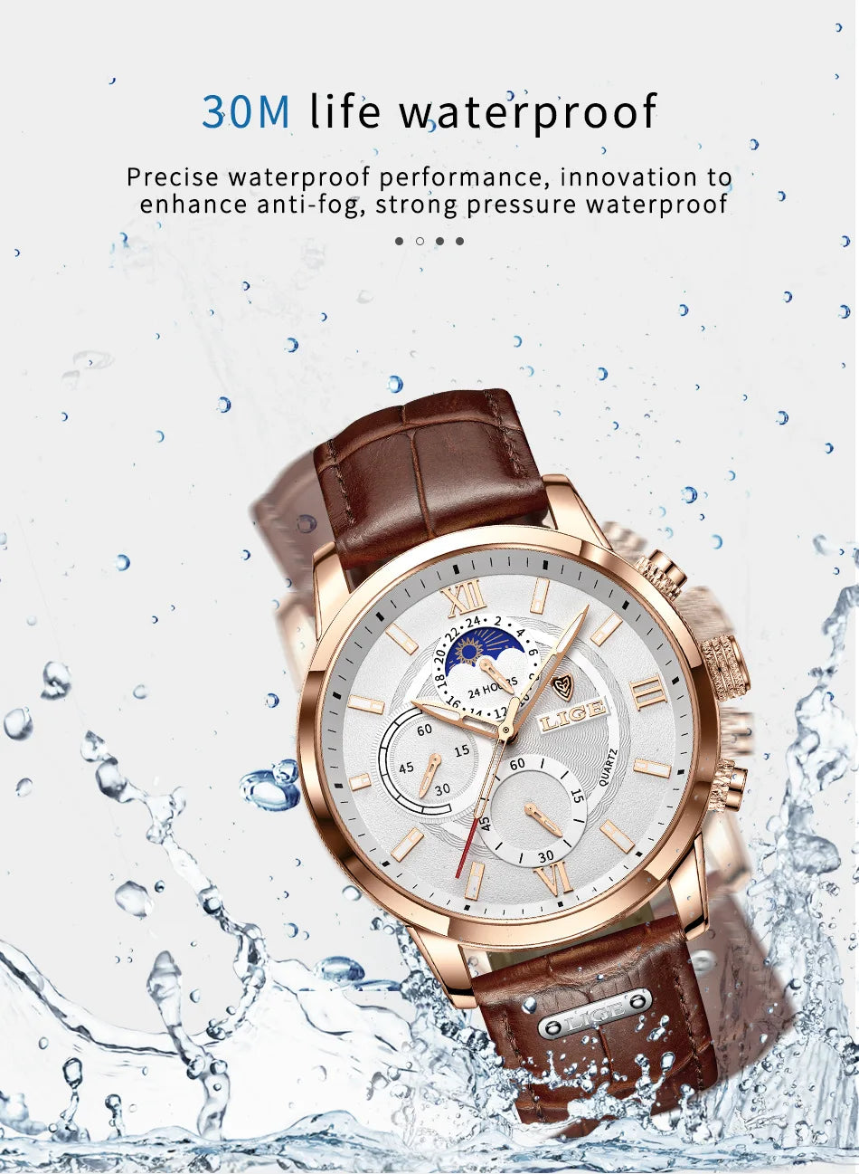Luxury Leather Men Watch – Elegant & Waterproof Business Style ⌚🔥50% OFF Add to cart now and claim your discount!