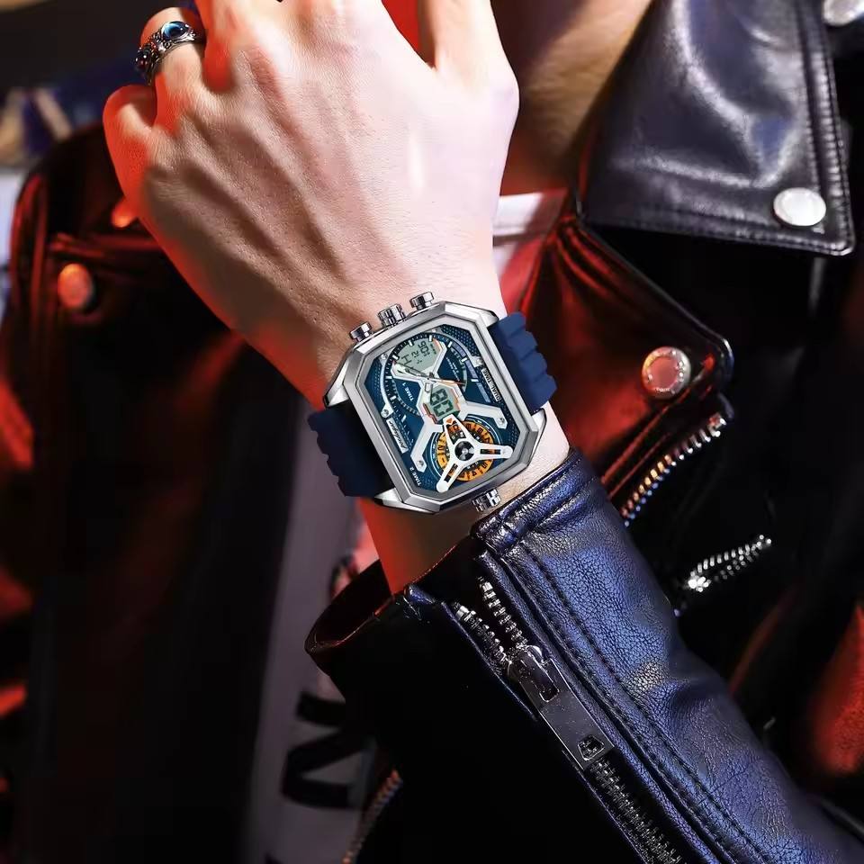 POEDAGAR Top Luxury Men Clock LED Calendar Week Luminous Man Wristwatch Electronic Rectangle Silicone Strap Quartz Men's Watches 50% OFF Add to cart now and claim your discount!