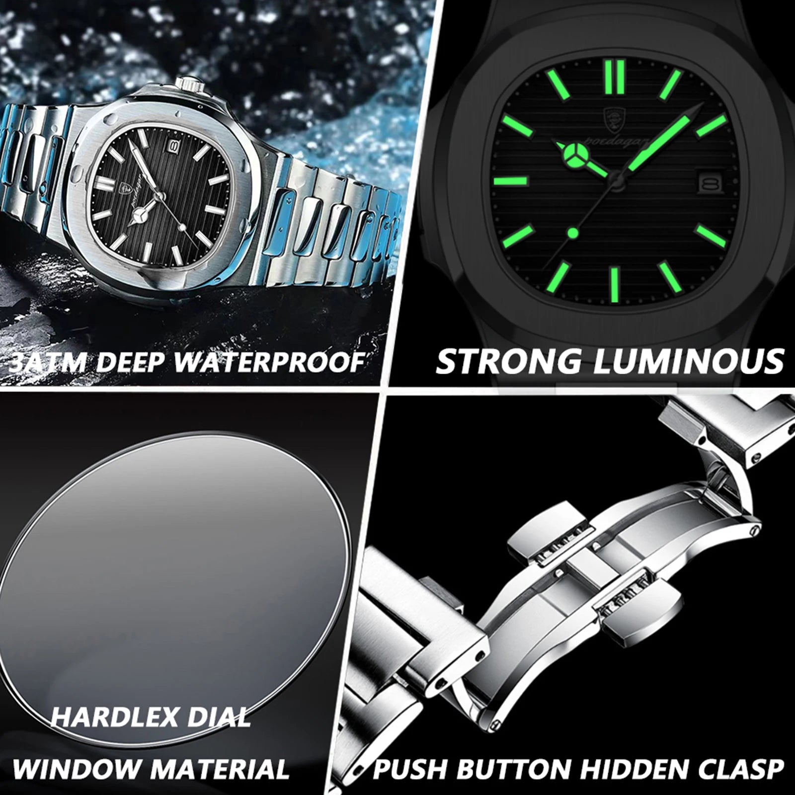 Luxury Stainless Steel Men’s Watch – Waterproof Quartz Business & Sport Wrist watch 50% OFF Add to cart now and claim your discount!