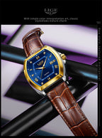 LIGE Men Watch Rectangle Leather Wristwatch Casual Males Quartz Business 50% OFF Add to cart now and claim your discount!