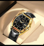 LIGE Men Watch Rectangle Leather Wristwatch Casual Males Quartz Business 50% OFF Add to cart now and claim your discount!