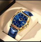 LIGE Men Watch Rectangle Leather Wristwatch Casual Males Quartz Business 50% OFF Add to cart now and claim your discount!
