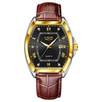 LIGE Men Watch Rectangle Leather Wristwatch Casual Males Quartz Business 50% OFF Add to cart now and claim your discount!