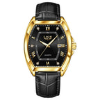 LIGE Men Watch Rectangle Leather Wristwatch Casual Males Quartz Business 50% OFF Add to cart now and claim your discount!